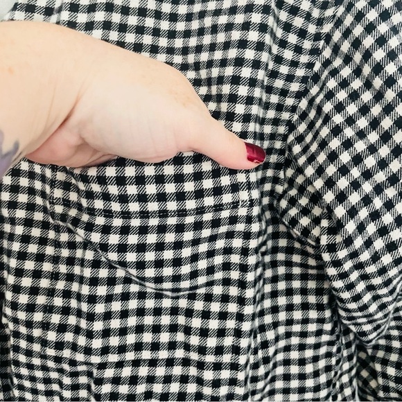 Unbranded Black White Gingham Button Down Cotton Shacket - Picture 3 of 12